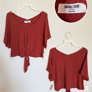 Double Zero Spicy Red Knit Top
